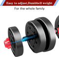Adjustable Dumbbell Set - 20lbs Convertible to Barbell for Home Gym