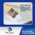 Pro Grade, Paint Brushes, 5-Piece, Paint Brush Set: Flat & Angle Brushes for Latex and Oil Paints, Stains, Interior & Exterior Home Improvement