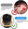 4 PCS Extended Silicone Bands Anti-Tightening Strap for Masks to Prevent Ear Pain,Adjustable Comfort mask Grips Extension Buckle Holder Hook Ear Strap,Black