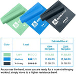 A AZURELIFE Resistance Bands - Latex-Free Exercise Bands for Strength Training, Yoga, Rehab