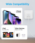 i Phone Charger 10Ft Fast Charging, MFi-Certified, 20W PD Block with 10Ft Cable, Type C Travel Plug & Ligt ning Cord for i Phone 14/13/12/11, i Pad & More [2 Pack]