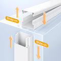 Delamu Cord Hider, 157in Wire Covers for Cords on Wall, Premium Cable Hider Cord Covers for Wires, Cable Management Wire Hiders for TV, Cable Raceway Kit, W0.95 H0.55in, White