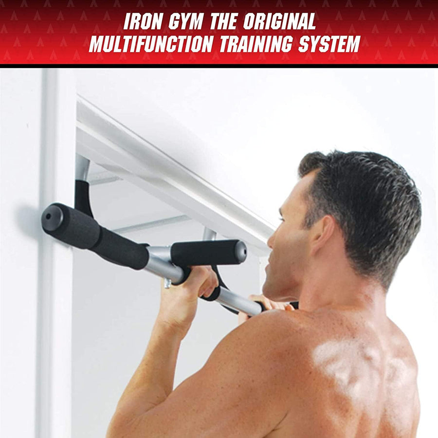 Iron Gym Pull-Up Bar - Adjustable Doorframe Chin-Up Bar for Total Upper Body Workout