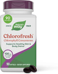 Nature's Way Chlorofresh Chlorophyll Concentrate Softgels, Chlorophyllin Copper Complex, Internal Deodorant Supplement, Supports Healthy Skin and Detox Pathways*, 90 Softgels (Packaging May Vary)