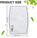 100Pcs PM2.5 Mask Filters 5 Layers Activated Carbon Non-Woven Mask Filters, Adult for Outdoor Activities Replaceable Anti Haze Protective Filters Insert