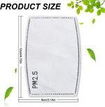 100Pcs PM2.5 Mask Filters 5 Layers Activated Carbon Non-Woven Mask Filters, Adult for Outdoor Activities Replaceable Anti Haze Protective Filters Insert