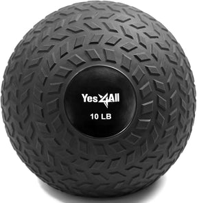 Yes4All Weighted Slam Balls - Durable PVC Sand-Filled Workout Balls 10-40 lbs