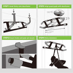 KAKICLAY Upgrade Multi-Grip Pull Up Bar with Smart Hooks - USA Patent, Warranty