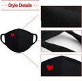 Comfso Cotton Cloth Heart Face Masks with Adjustable Nose Bridge
