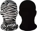 Homelex 2 Pieces Full Face Mask, Unisex BW 2nd Skin Spandex Halloween Hood