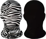 Homelex 2 Pieces Full Face Mask, Unisex BW 2nd Skin Spandex Halloween Hood