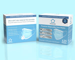 Litepak 125-Pack Premium Disposable Face Masks with Comfort Earloops Blue