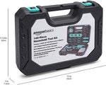 Basics Household Tool Kit With Storage Case, 142 Piece, Turquoise, 13.39 x 9.25 x 2.95 inch