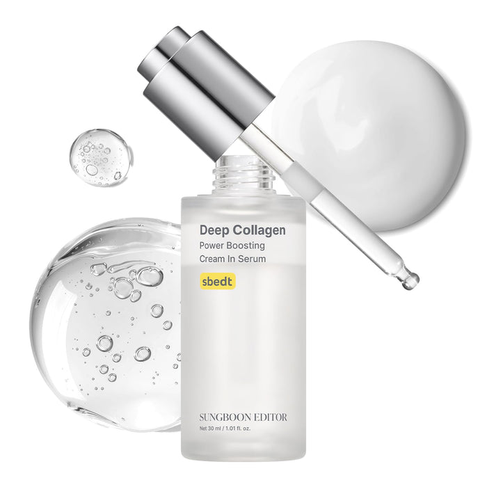 SUNGBOON EDITOR Deep Collagen Anti-Wrinkle Cream In Serum | Volufiline, Real Collagen, Skin Volumizing, Glass Skin, Elasticity for Aged Skin, Korean Skin Care, Serum for Face, 1.01 fl. oz