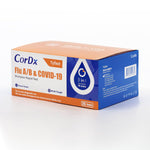 CorDx TyFast Flu A/B & COVID-19 Multiplex Rapid Test Kit, 25 Tests, 10 Minute Results