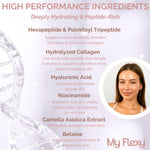 Bio Collagen Overnight Facial Mask with Peptides, Hyaluronic Acid & Antioxidants, Brightening Hydrating Korean Hydrogel Face Mask for Women, Skincare Sheet Mask - 4 Pack