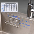 Toplife Sponge Holder for Kitchen Sink, Stainless Steel Suction Cup Sponge Caddy - Silver