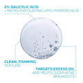 La Roche-Posay Effaclar Medicated Gel Cleanser, 2% Salicylic Acid Cleanser + LHA + Glycerin, Dermatologist Tested Foaming Acne Face Wash, Clear & Prevent Acne Breakouts, Oil Free, Targets Excess Oil