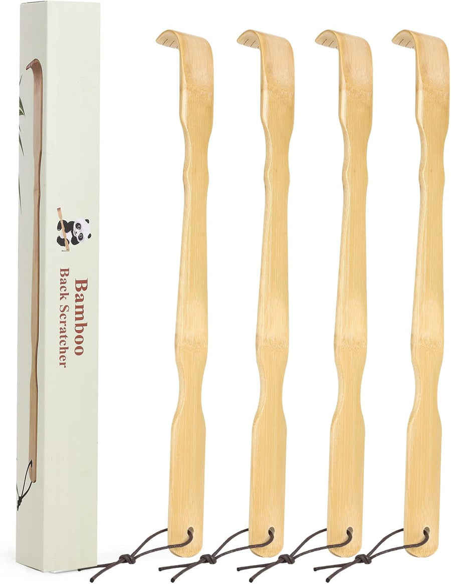 YIMICOO 2 Pack 17 Inch Long Wooden Bamboo Back Scratchers for Adults