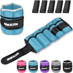 Henkelion Adjustable Ankle Weights - 1-10 Lbs for Women, Men, Kids - Strength Training Wrist & Ankle Weights