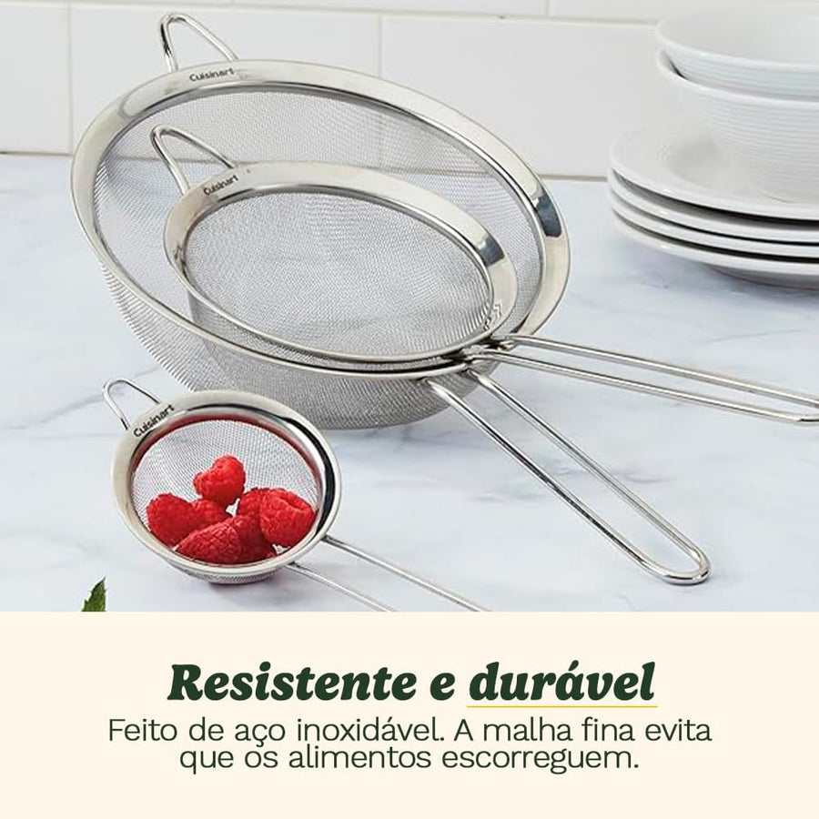 Cuisinart Mesh Strainers, 3 Count (Pack of 1) Set, CTG-00-3MS Silver