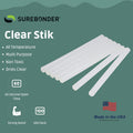 Surebonder DT-100 Mini Size Hot Glue Sticks for Mini Glue Guns 0.27 in. Diameter, 4 in. Length - All Purpose, All Temperature - Great for DIY, Arts, and Crafting - 100 Pack, Clear