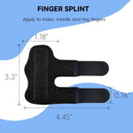 Finger Splint Universal Trigger Finger Brace for Broken Arthritis Pain Relief 2 Pack Black