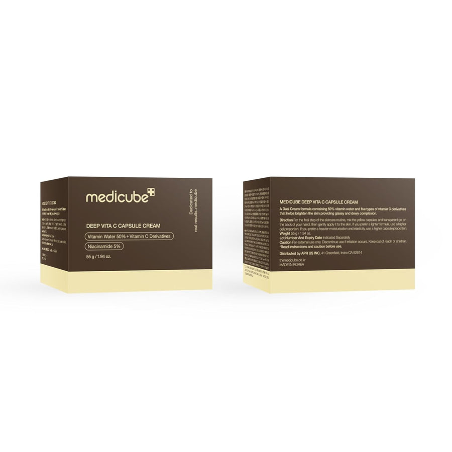 medicube Deep Vitamin C Golden Capsule Face Moisturizer - Liposome Capsules For Wrinkles, Skin Radiance - Transparent Gel for Glow Hydration - Korean Skin Care 1.94 oz