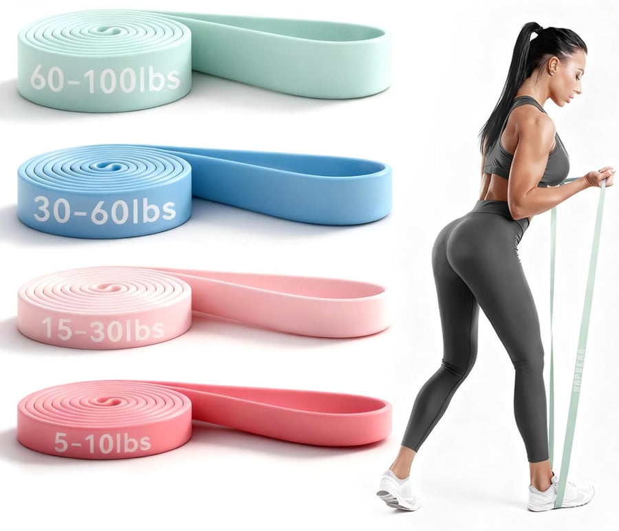 HAPBEAR Pull Up Assistance Bands - Resistance Bands Set for Workouts, Stretching, Muscle Training