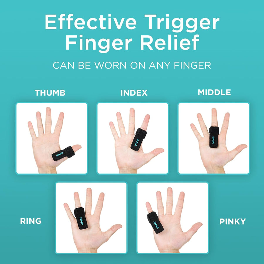 Vive Trigger Finger Splint - Support Brace for Finger and Thumb Relief