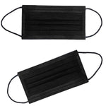 NNPCBT 100PCS 3 Ply Black Disposable Face Mask Filter Protection