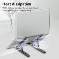 Laptop Stand for Desk, Adjustable Laptop Riser ABS+Silicone Foldable Portable Notebook Holder, Ventilated Cooling Notebook Mount Computer Stand for 10-15.6” Laptops,Tablets-Black