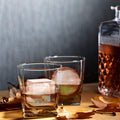ROTTAY Ice Cube Trays (Set of 2), Sphere Ice Ball Maker with Lid & Large Square Ice Cube Maker for Whiskey, Cocktails and Homemade, Keep Drinks Chilled Black