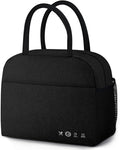 DALINDA Lunch Bag Lunch Box for Women Men Reusable Insulated Lunch Bags,Water-Resistant Cute Cooler Lunch Tote Bag, Large Capacity for Work Travel Picnic,Black