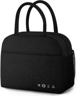 DALINDA Lunch Bag Lunch Box for Women Men Reusable Insulated Lunch Bags,Water-Resistant Cute Cooler Lunch Tote Bag, Large Capacity for Work Travel Picnic,Black