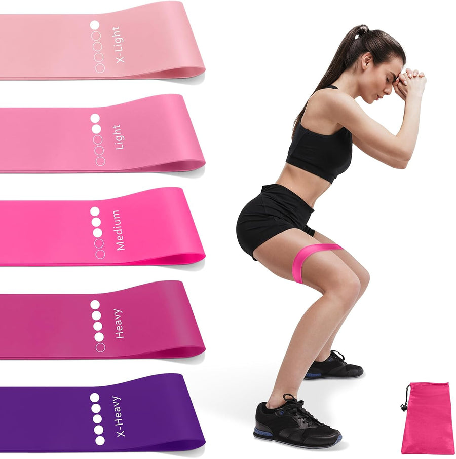 5-Level Resistance Bands Set for Full Body Workout, Yoga, Rehab