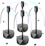 Fly Fans for Tables, Fly Repellent Fan Outdoor Indoor Keep Flies Away, Fly Repellent Fans for Tables with Holographic Blades for Picnic, Party, Restaurant, Kitchen, and BBQ, 4 Pack Black