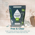 Puracy Dishwasher Pods, Natural Dishwasher Detergent, Free & Clear Dish tabs - Enzyme-Powered, Spot & Residue Free - TikTok Trend Items, Must Haves from TikTok Made Me Buy It (Free & Clear, 50 Count)