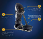 United Ortho Plantar Fasciitis Adjustable Leg Support Brace Large Black