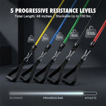 VEICK Resistance Bands - 5 Workout Bands with Handles for Home Fitness