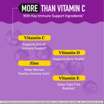 Airborne Elderberry + Zinc & Vitamin C Gummies For Adults, Immune Support Vitamin D & Zinc Gummies With Powerful Antioxidant Vitamins C D & E - 50 Gummies, Elderberry Flavor