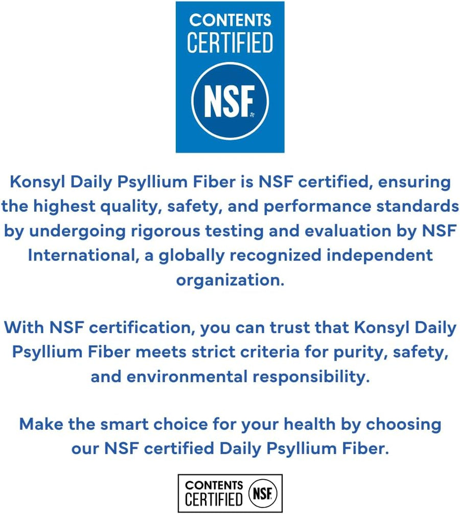 Konsyl Daily Psyllium Fiber Powder 19oz Natural Unflavored Soluble Dietary Fiber Supplement