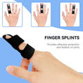 Finger Splint Universal Trigger Finger Brace for Broken Arthritis Pain Relief 2 Pack Black