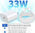 for iPhone Fast Charger, 33W USB C PD Wall Charger Block Plug with[MFi Certified]6ft Type C to Lightning Cable Quick Charging Data Sync Cord for iPhone14 13 12 11 Pro Max Mini Xs Xr iPad Air