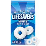 LIFE SAVERS Pep-O-Mint Peppermint Hard Candy Individually Wrapped, Party Size Bulk Hard Candy, 44.93 oz Bag