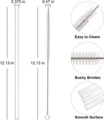 Replacement Straw Compatible with Stanley 40 oz 30 oz Cup Tumbler, 6 Pack Reusable Straw with Cleaning Brush, Plastic, Clear
