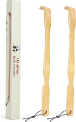 YIMICOO 2 Pack 17 Inch Long Wooden Bamboo Back Scratchers for Adults