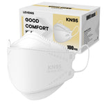 LEVENIS KN95 Face Masks 50 Pack, Breathable Comfortable and Disposable KN95 Mask, Black