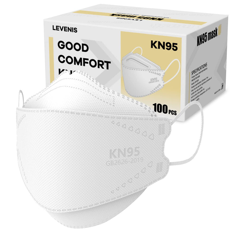 LEVENIS KN95 Face Masks 50 Pack, Breathable Comfortable and Disposable KN95 Mask, Black