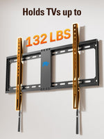 Mounting Dream TV Mount Fixed for Most 42-84 Inch Flat Screen TVs, TV Wall Mount Bracket up to VESA 600 x 400mm and 132 lbs - Fits 16"/18"/24" Studs - Low Profile and Space Saving MD2163-K